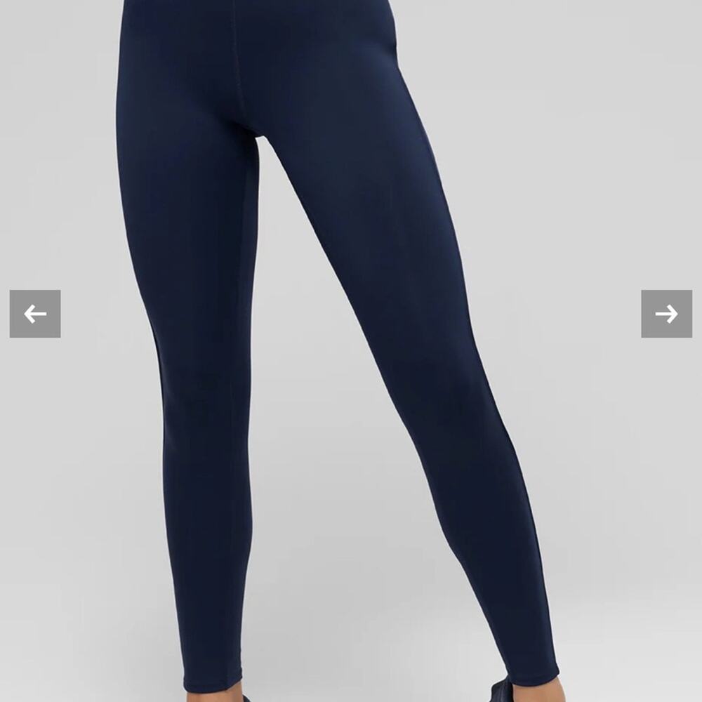 ALO Yoga Navy High-Waist Airlift Leggings bra suit up Navy large authentic NEW - Picture 8 of 11